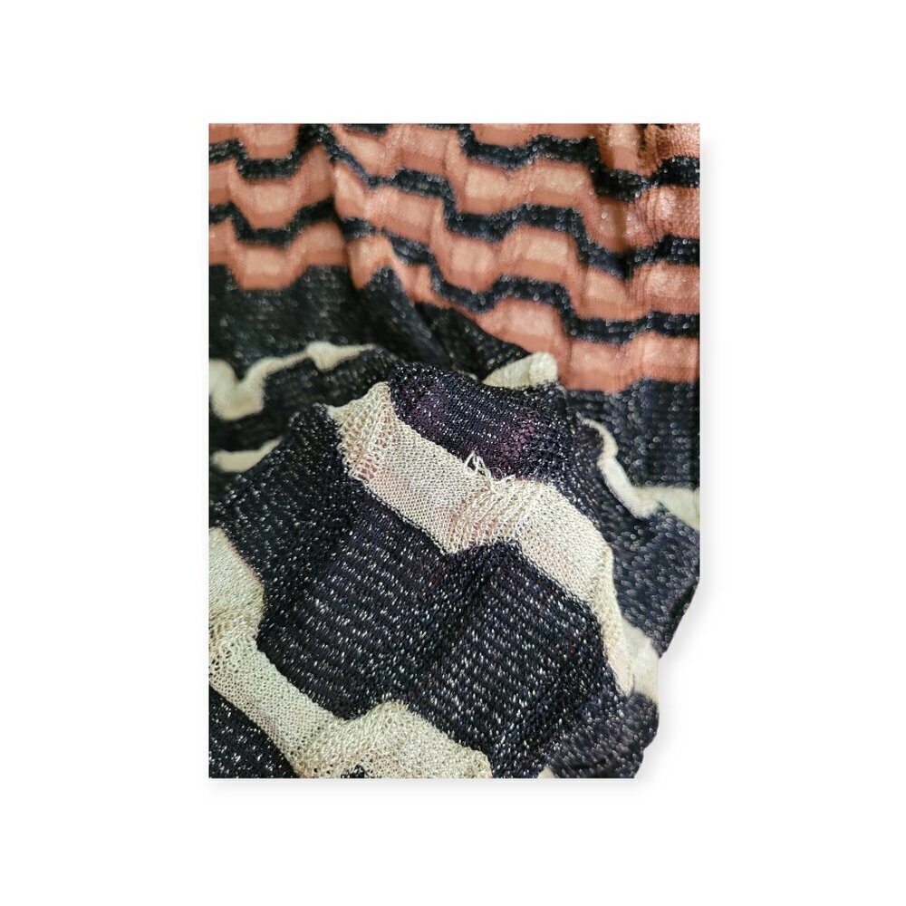 M Missoni Multicolor Lurex Knit Top Womens Medium/Large Italian Designer Glam - Picture 10 of 13